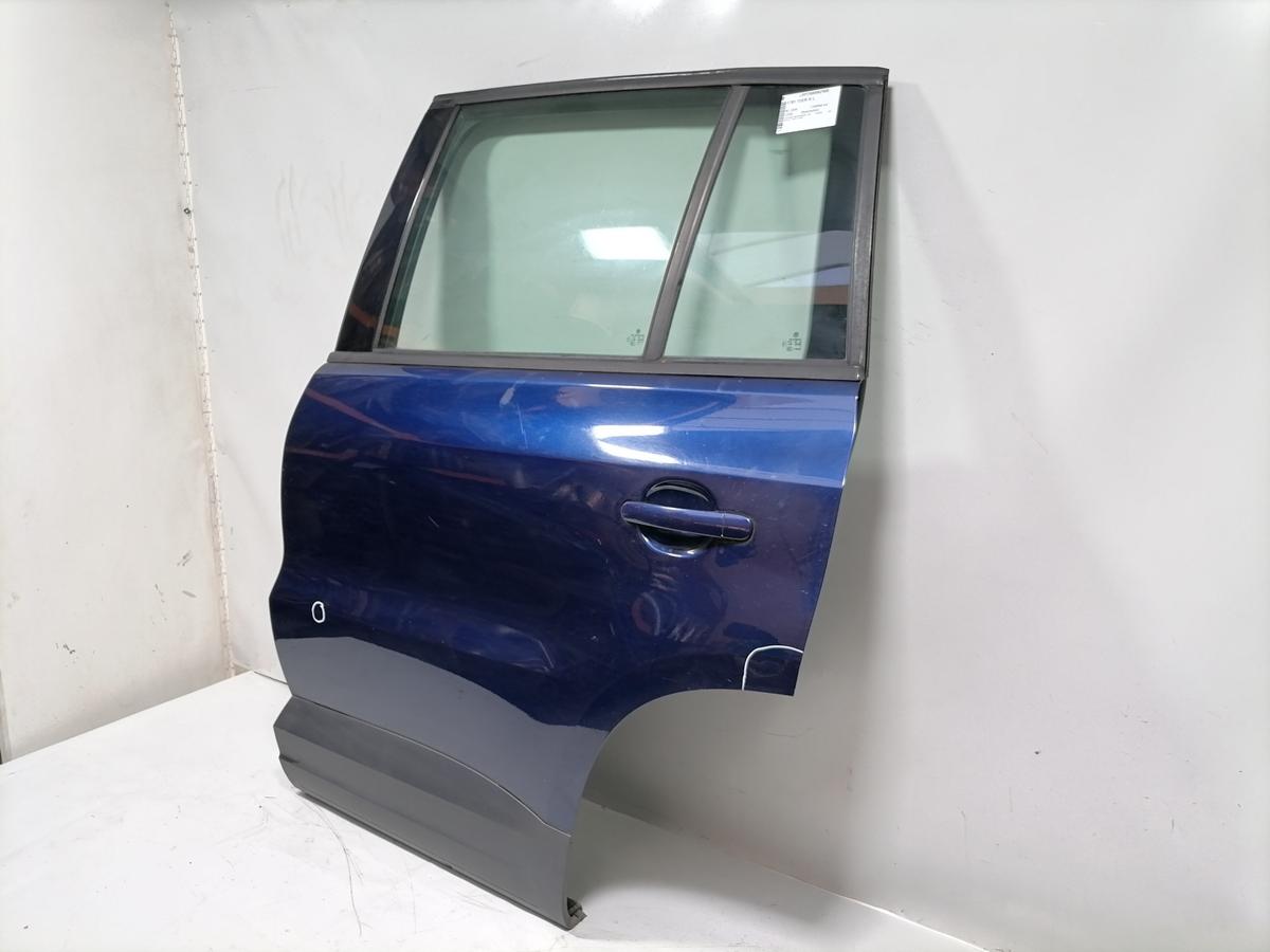 VW Tiguan 1 5N original T&uuml;r hinten links LD5Q Shadowblue Rohbau Bj.2009